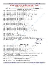 Đề thi Violympic môn Toán lớp 1 vòng 15 - Năm học 2016-2017 - Phạm Xuân Toạn